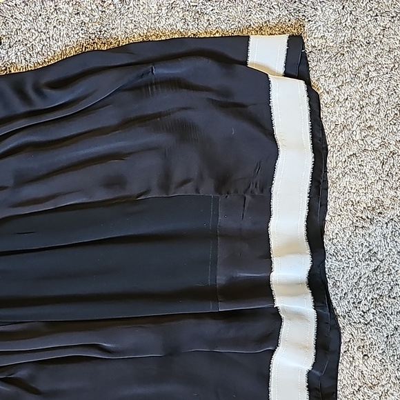 EXQUISITE VANESSA BRUNO SILK RAW EDGE EVENING DRESS tie up v neck - Picture 12 of 13